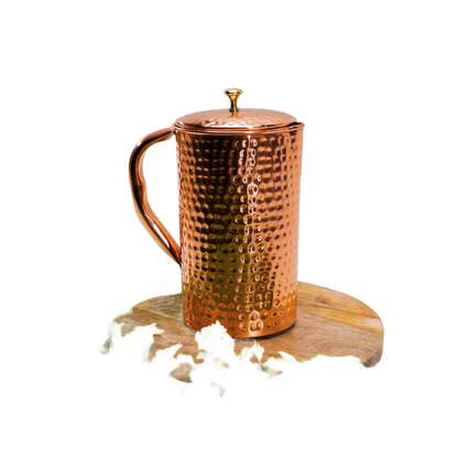 Pure Copper Jug Hammered B ±1.5 Liters - Só Verde