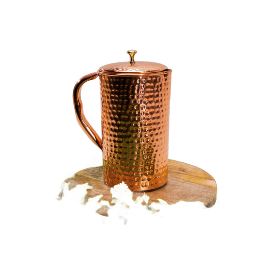 Pure Copper Jug Hammered B ±1.5 Liters - Só Verde