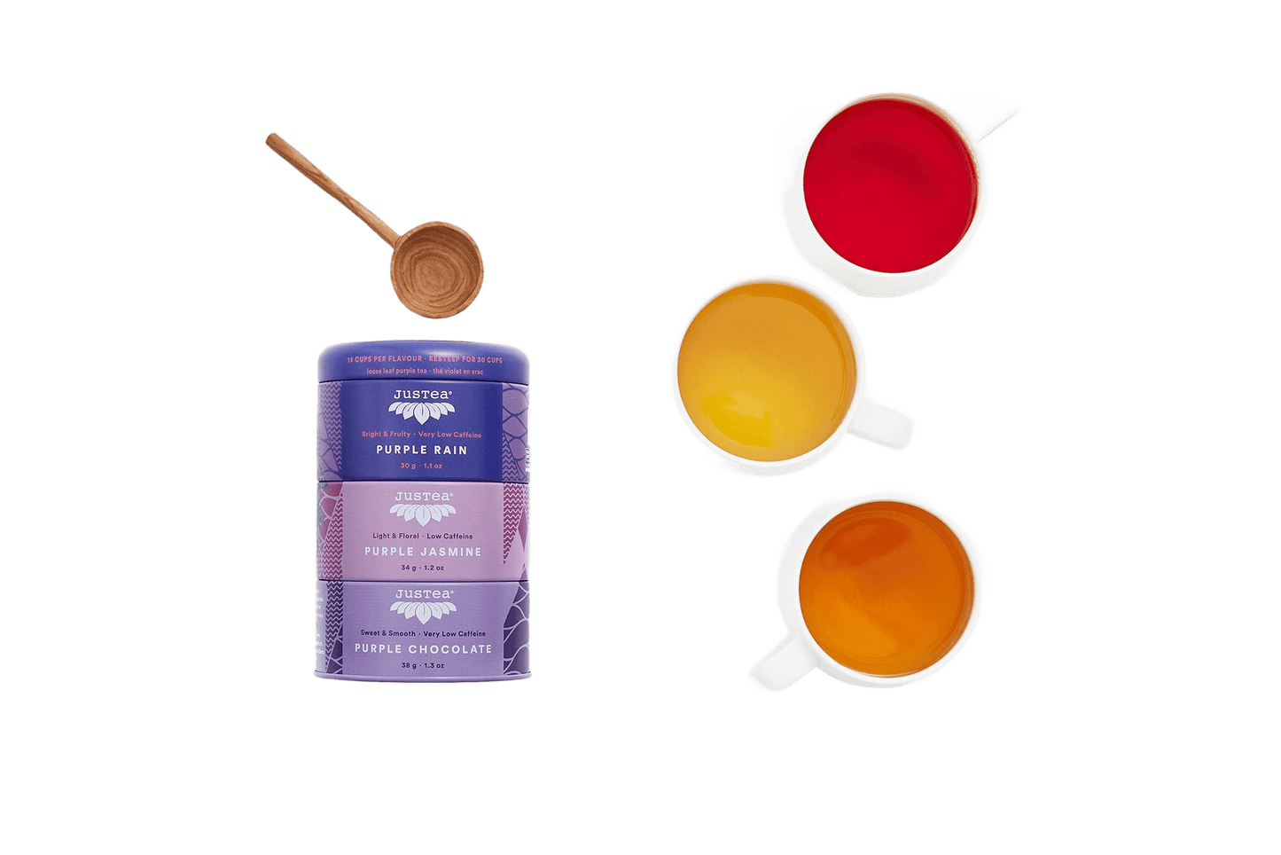 Purple Tea Trio Gift Tin with Spoon - Só Verde