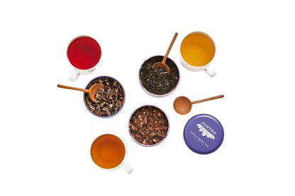 Purple Tea Trio Gift Tin with Spoon - Só Verde