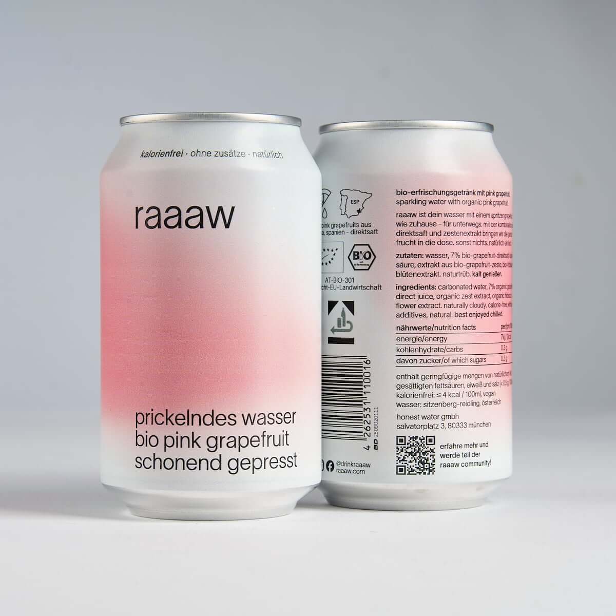 Raaaw organic pink grapefruit - Só Verde