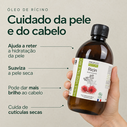 Óleo de rícino – cuidado da pele e do cabelo