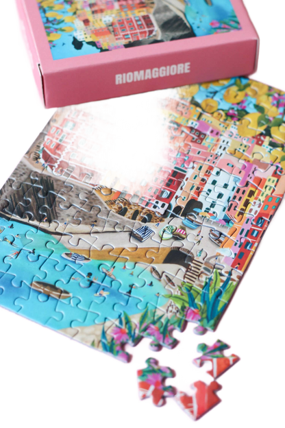 Riomaggiore Mini Puzzle - Só Verde