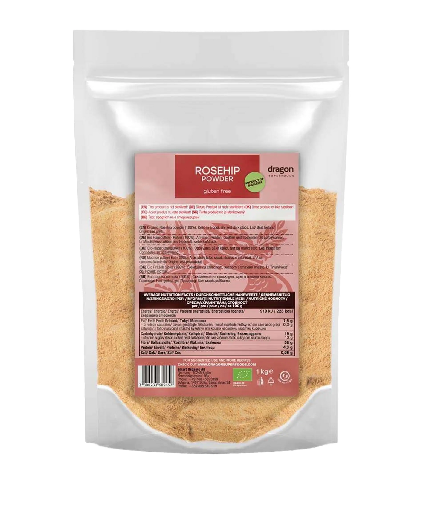 Pó de Rosa Mosqueta Biológico 250g