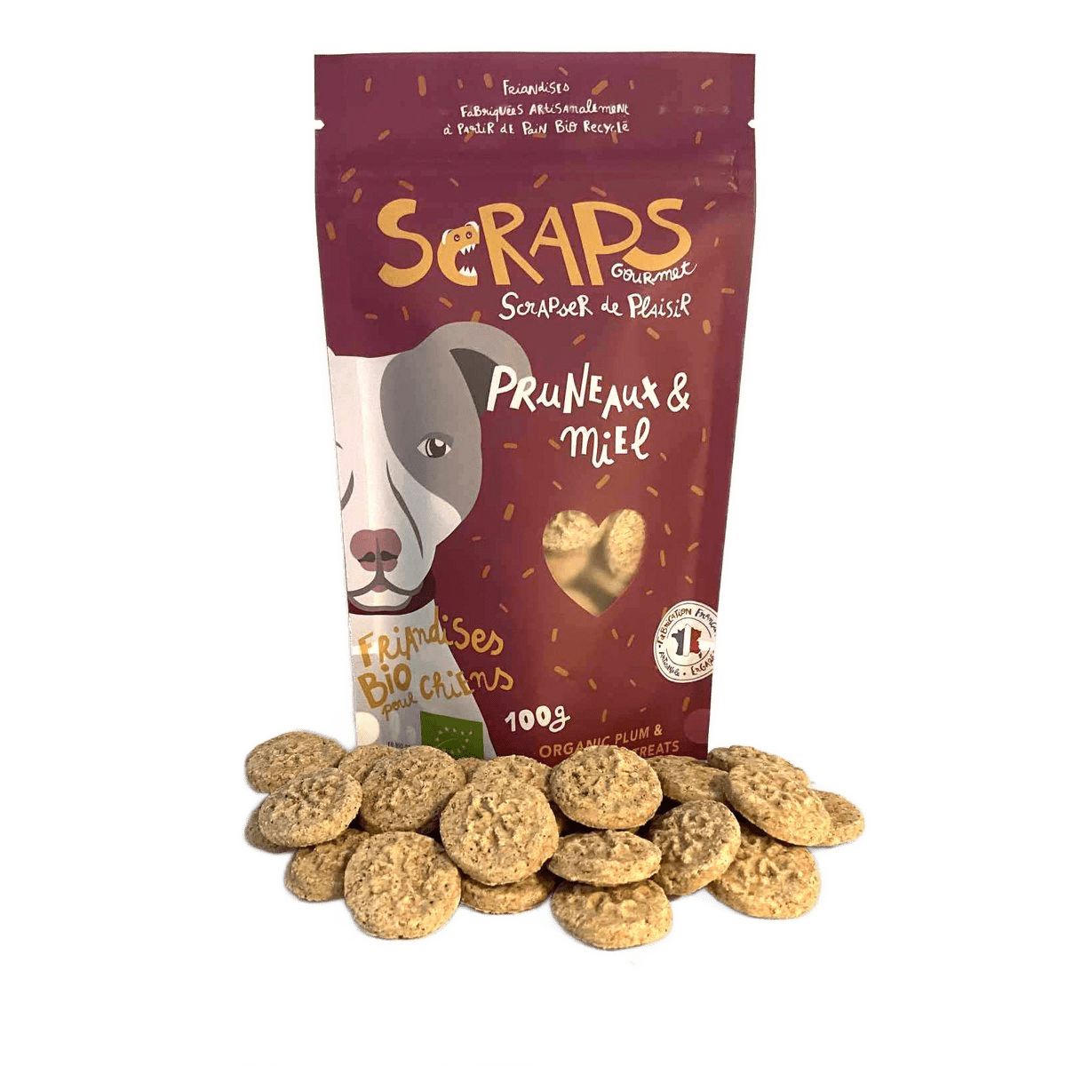 Scraps Biscuits Pour Chiens - Pruneaux and Miel - Só Verde