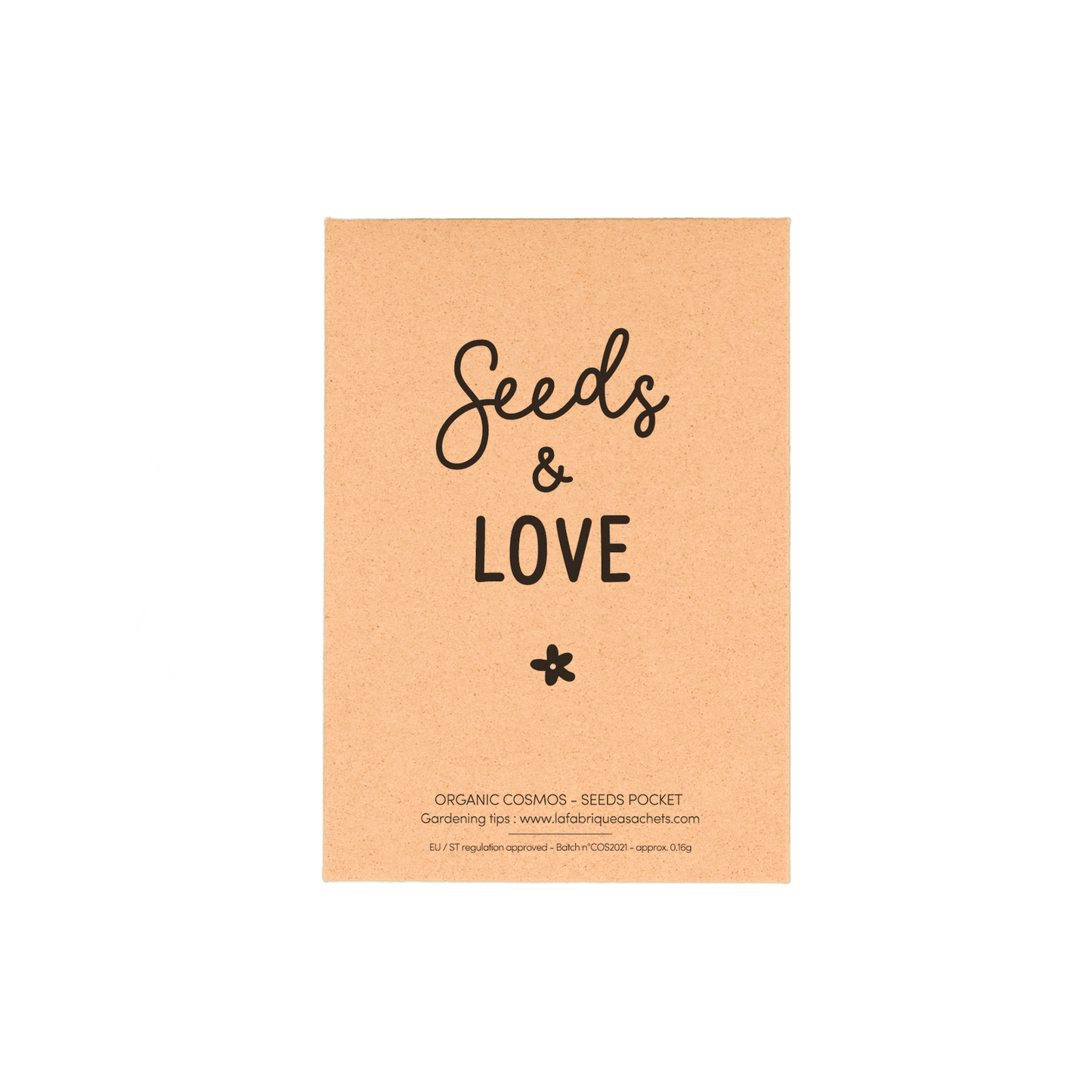Seeds & Love - English Version - Cosmos Seed Packet - Só Verde