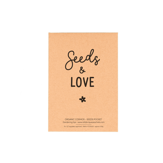 Seeds & Love - English Version - Cosmos Seed Packet - Só Verde
