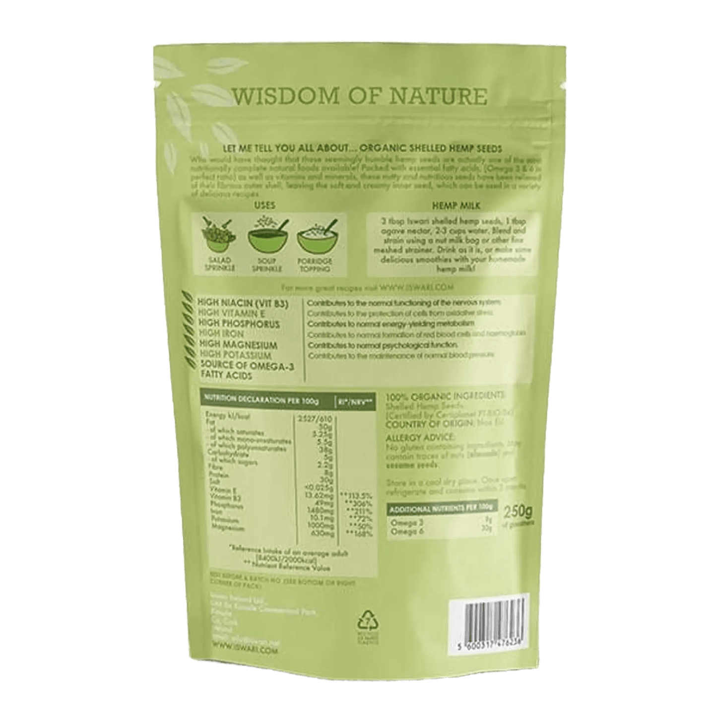 Shelled Hemp Seeds - Só Verde