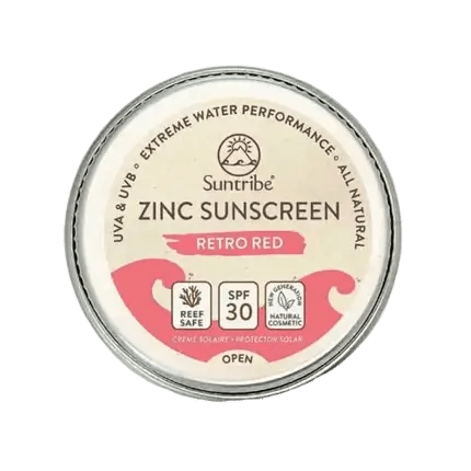 Suntribe Retro Red Zinc Sunscreen SPF 30 15g - Só Verde
