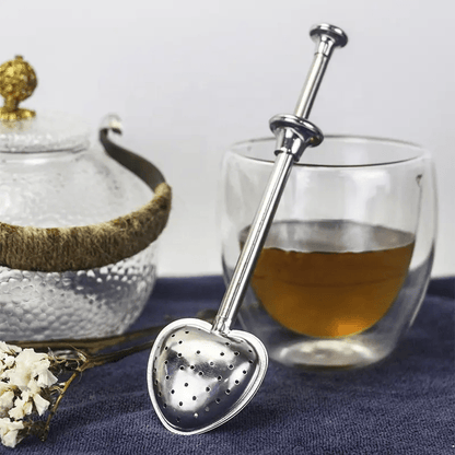Telescopic Tea Infuser - Heart Shape - Só Verde