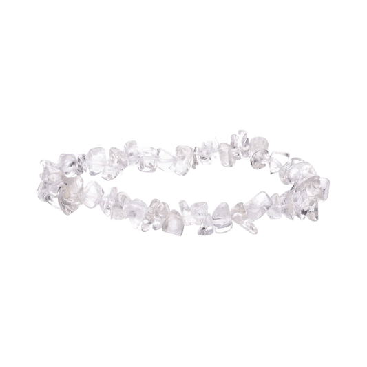 Transparent Quartz Chip Bracelet - Só Verde