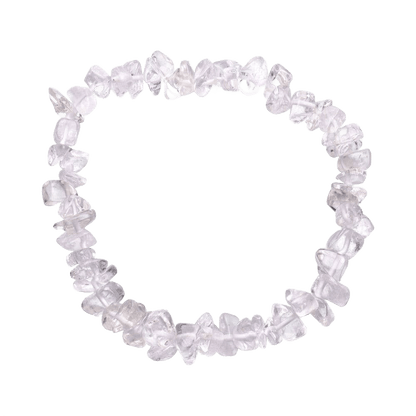 Transparent Quartz Chip Bracelet - Só Verde