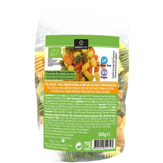 Tricolor Durum Wheat Fusilli - Só Verde