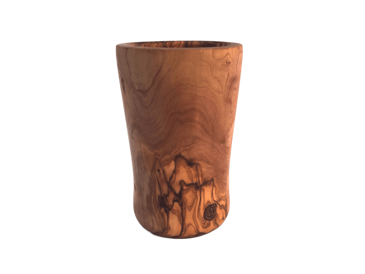 Utensil Holder For Cooking Spoon Quiver Olive Wood Handmade - Só Verde