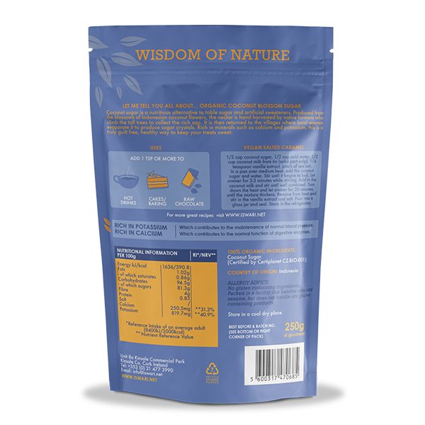 Açúcar de Coco Biológico Iswari 500 G