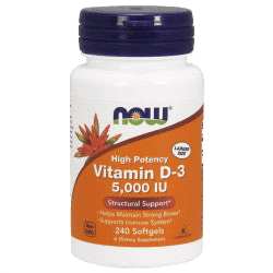 Vitamin D-3 5000 IU - 240 Softgels - Só Verde