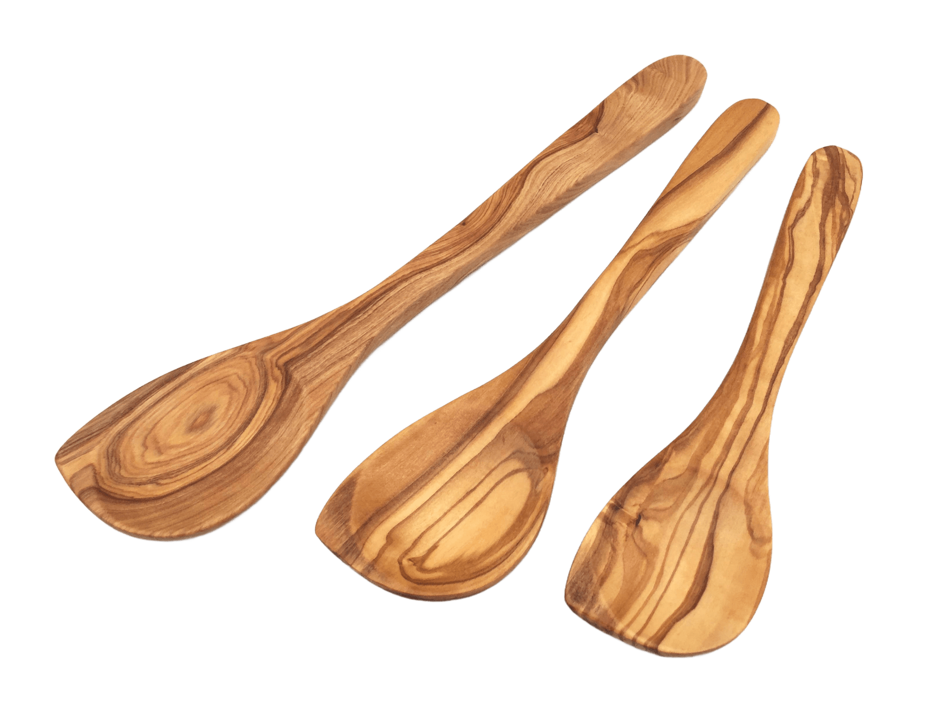 Wide Pointed Cooking Spoon Made Of Olive Wood - Só Verde