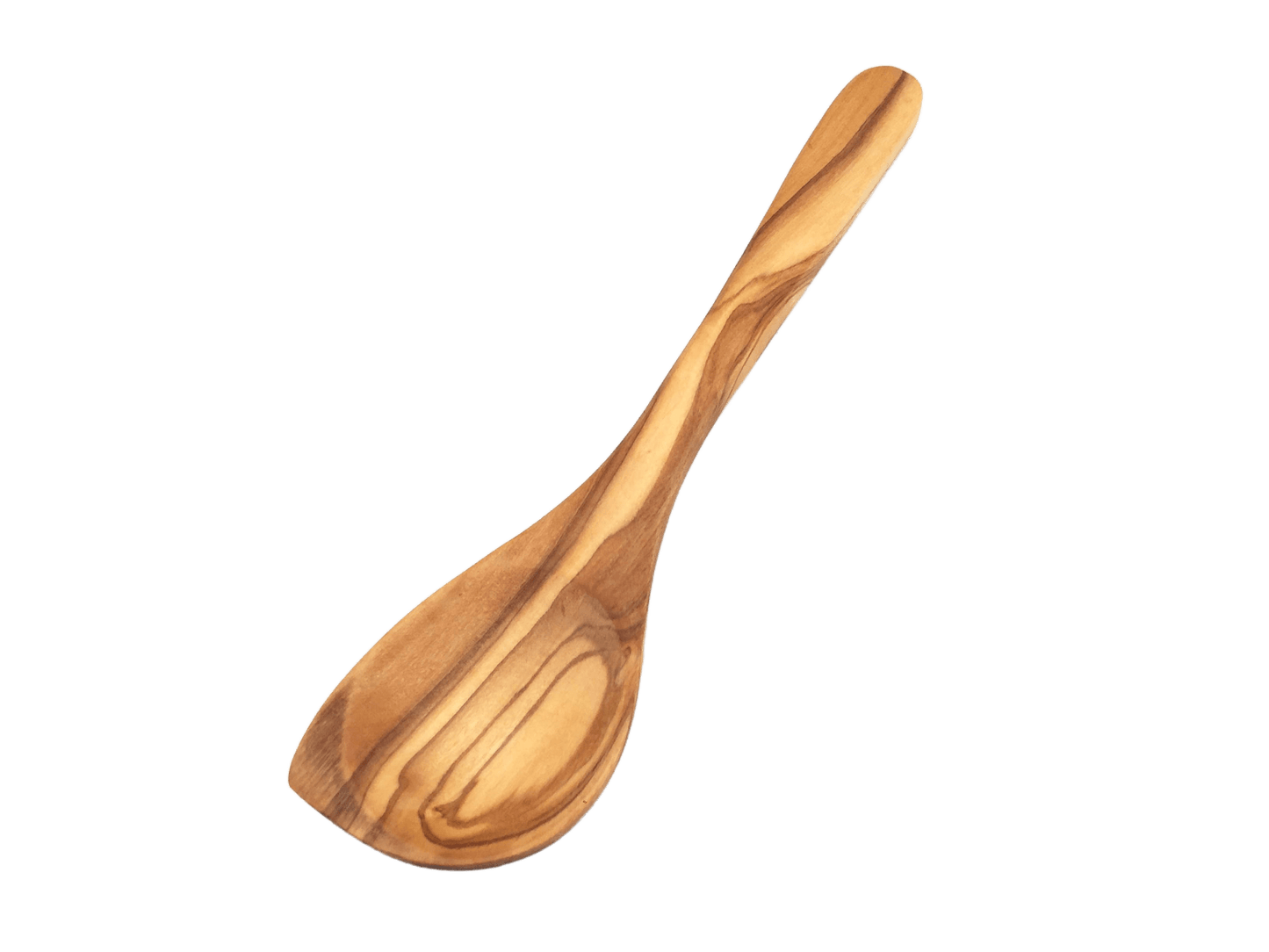 Wide Pointed Cooking Spoon Made Of Olive Wood - Só Verde