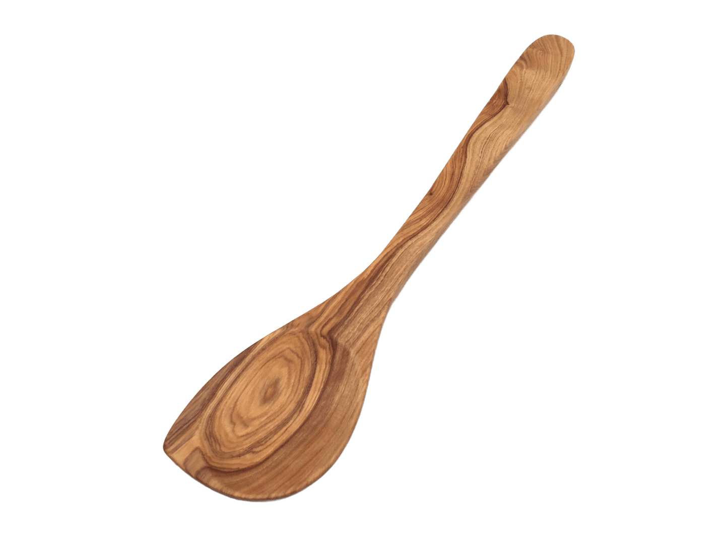 Wide Pointed Cooking Spoon Made Of Olive Wood - Só Verde