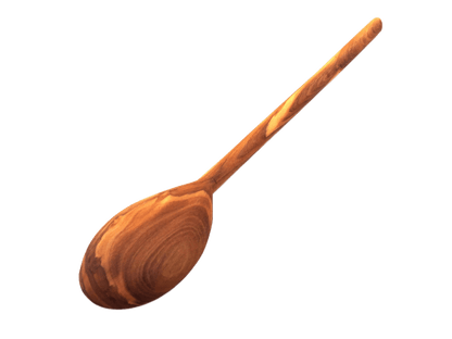 Wooden Spoon Oval Round Handle Handmade Olive Wood - Só Verde