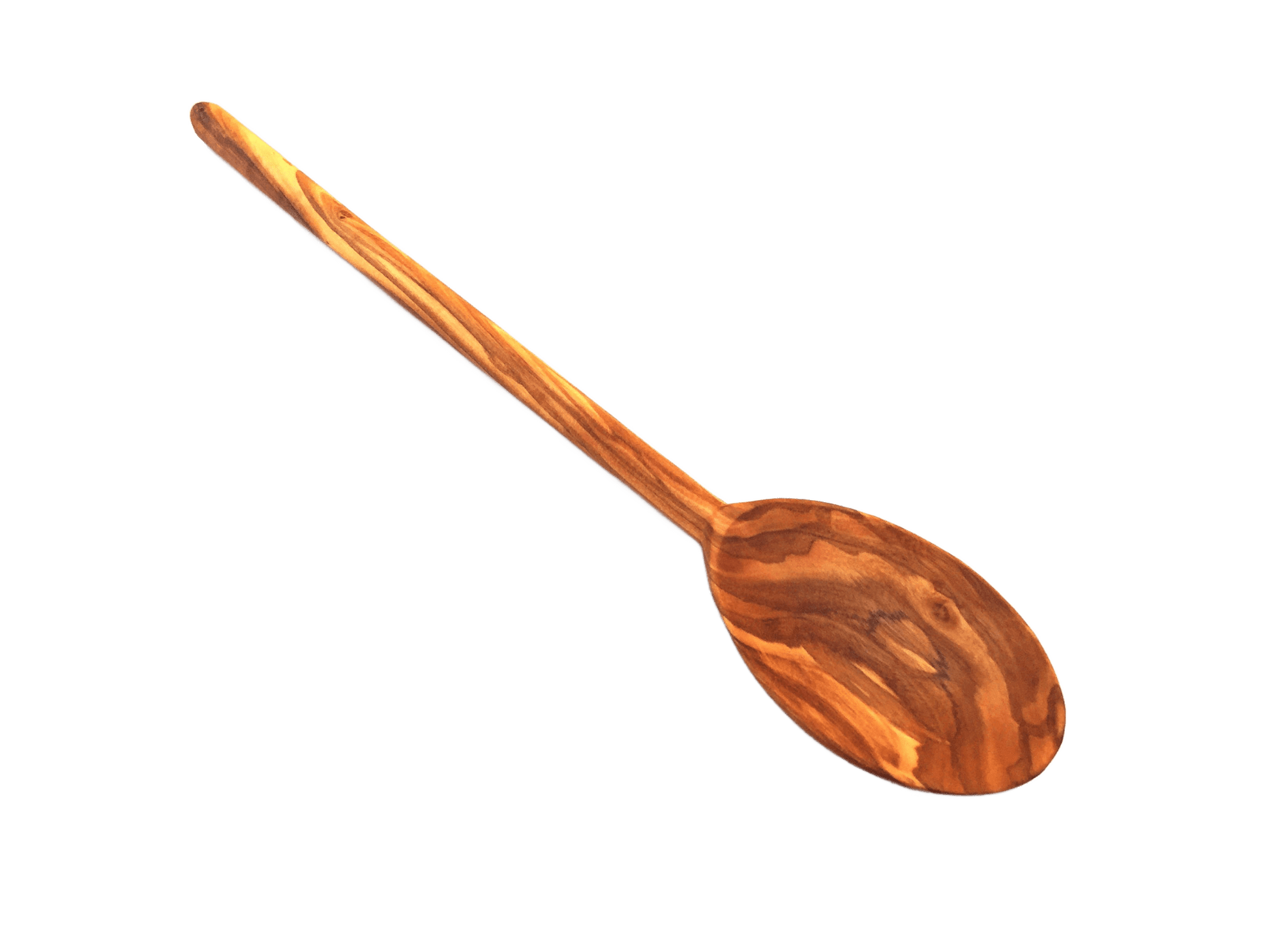 Wooden Spoon Oval Round Handle Handmade Olive Wood - Só Verde